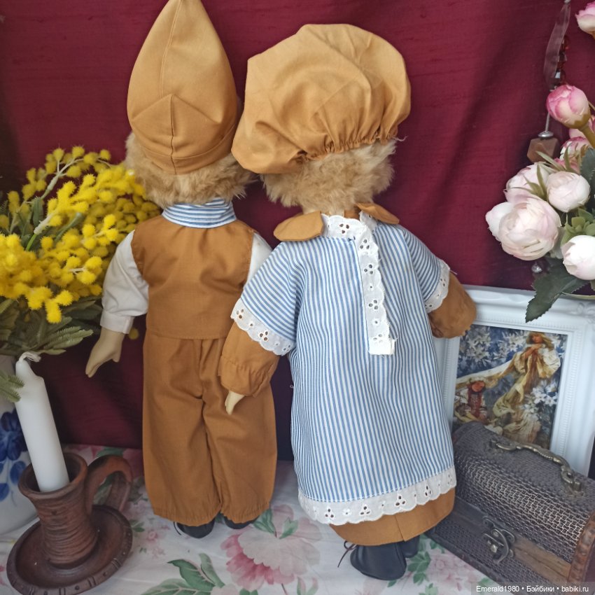 Пара фарфоровых кукол Германия 80-90 е гг 40 см (фото 2)