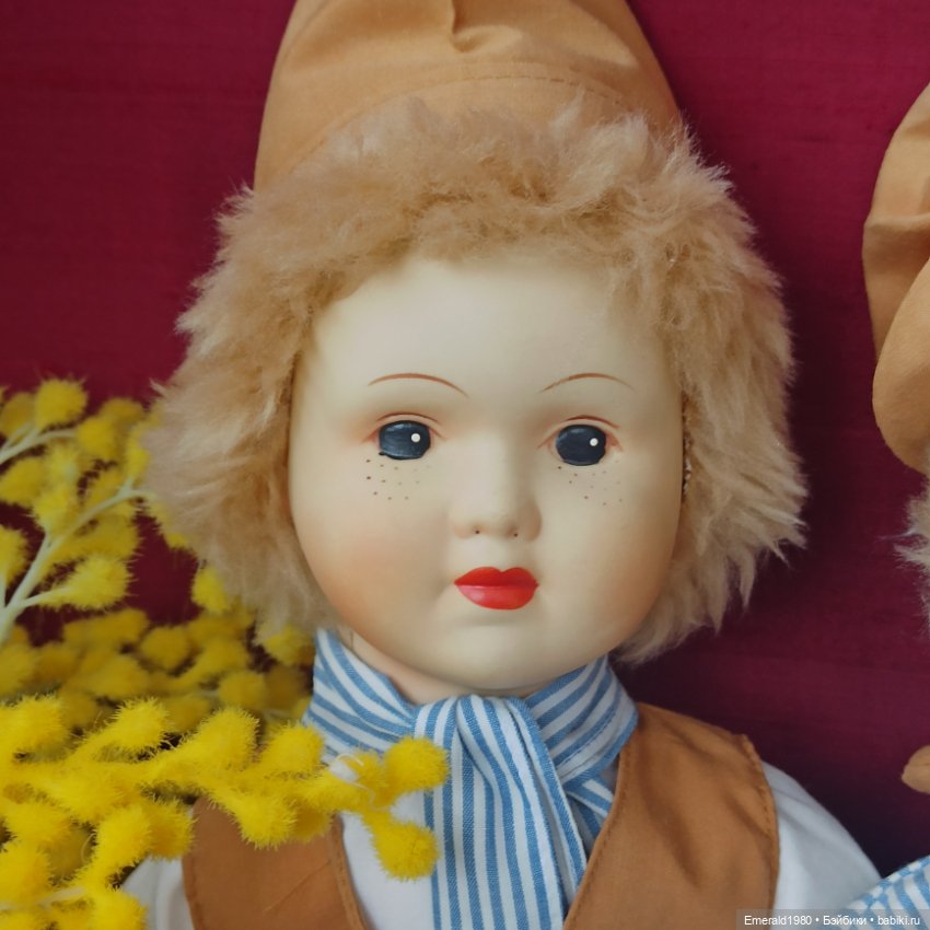 Пара фарфоровых кукол Германия 80-90 е гг 40 см (фото 3)