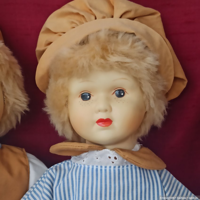 Пара фарфоровых кукол Германия 80-90 е гг 40 см (фото 4)