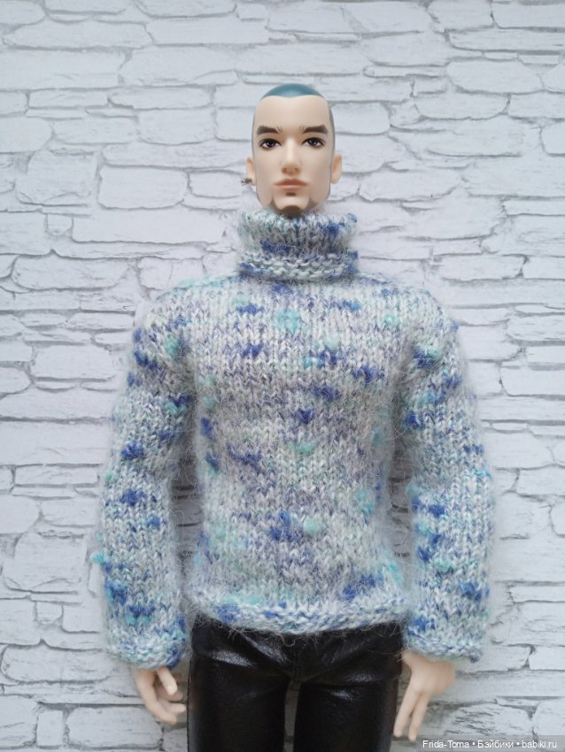Свитер джемпер для Адониса TBLeague PHICEN JiaouDoll Action figure бесшовный твидовый (фото 3)