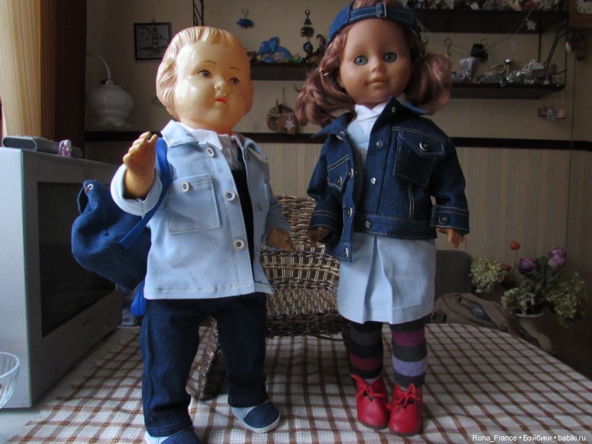 Джинсовая одежда для кукол СССР и ГДР (фото 3)