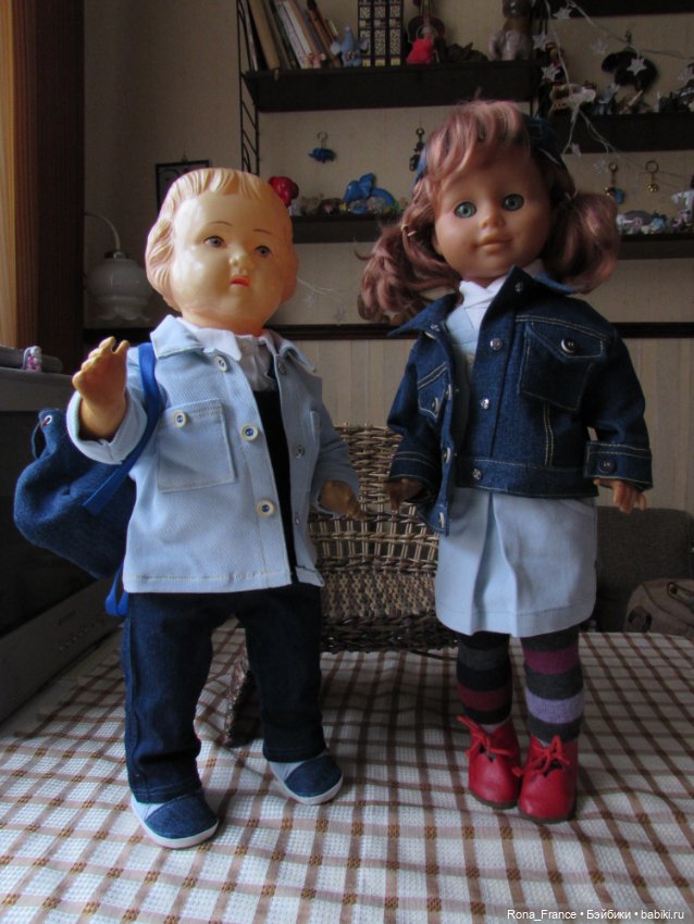 Джинсовая одежда для кукол СССР и ГДР (фото 2)