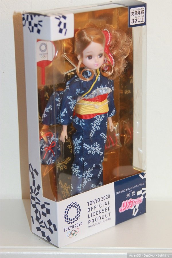 Takara Tomy Licca Yukata Doll Tokyo 2020 Olympic Emblem (фото 5)