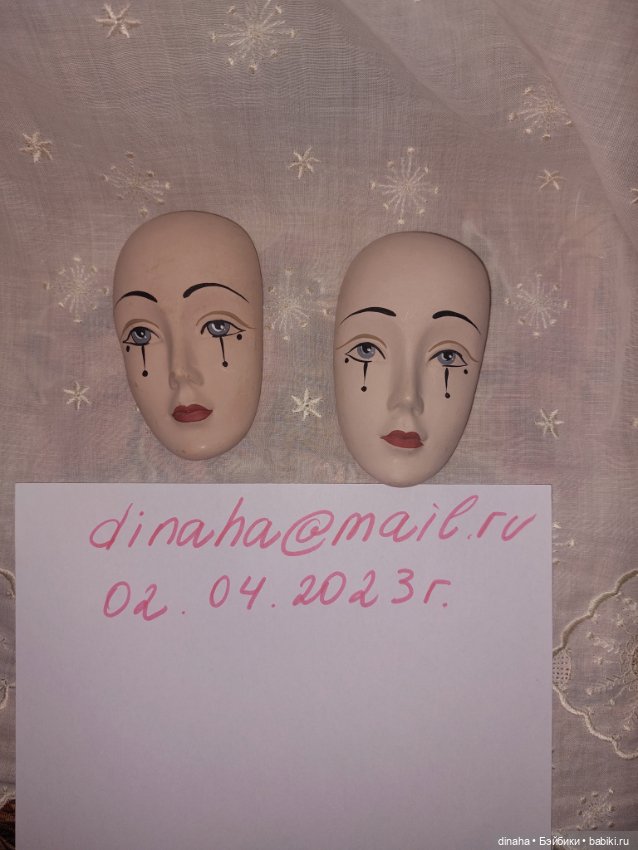 Фарфоровые лица для создания маротте (фото 6)