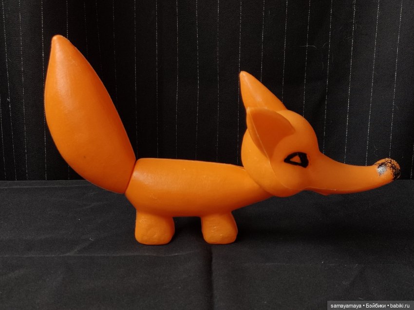 Редкая советская пластмассовая игрушка Лиса, Лисонька СССР (фото 5)