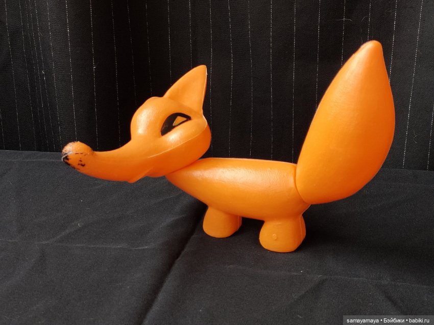 Редкая советская пластмассовая игрушка Лиса, Лисонька СССР (фото 4)