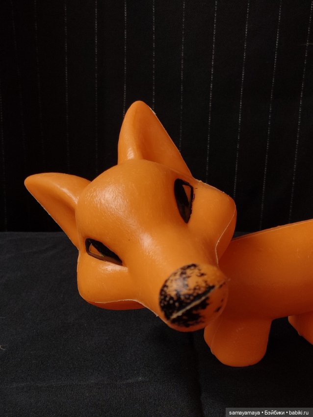 Редкая советская пластмассовая игрушка Лиса, Лисонька СССР (фото 6)