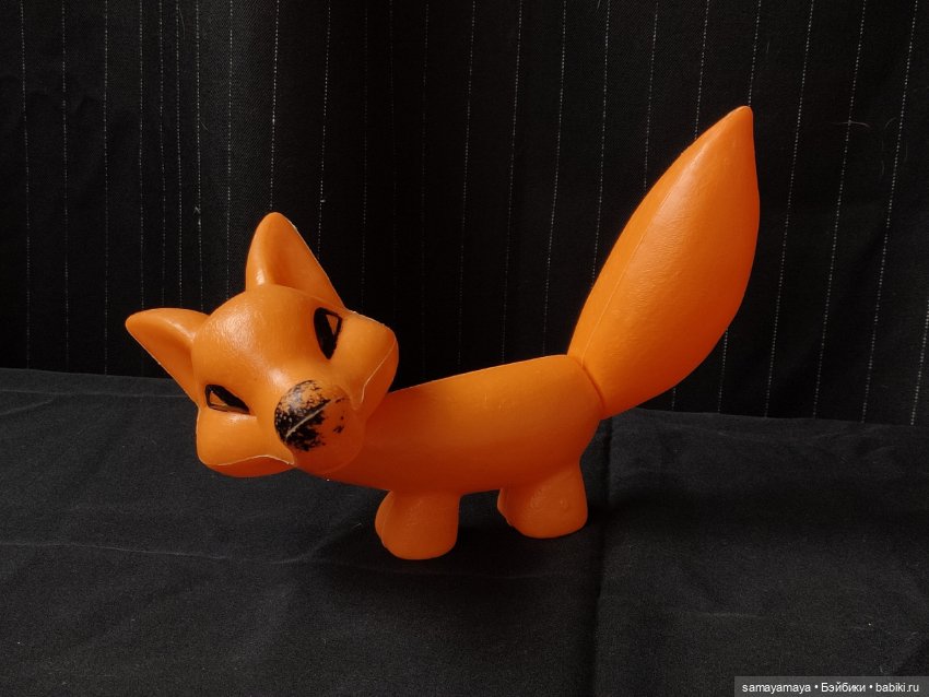 Редкая советская пластмассовая игрушка Лиса, Лисонька СССР (фото 3)