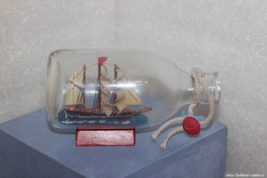 Парусник в бутылке * Настольный сувенир (фото 3)