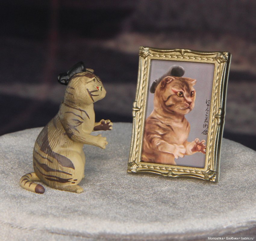Кот самурай с портретом — Миниатюра для кукол (фото 4)