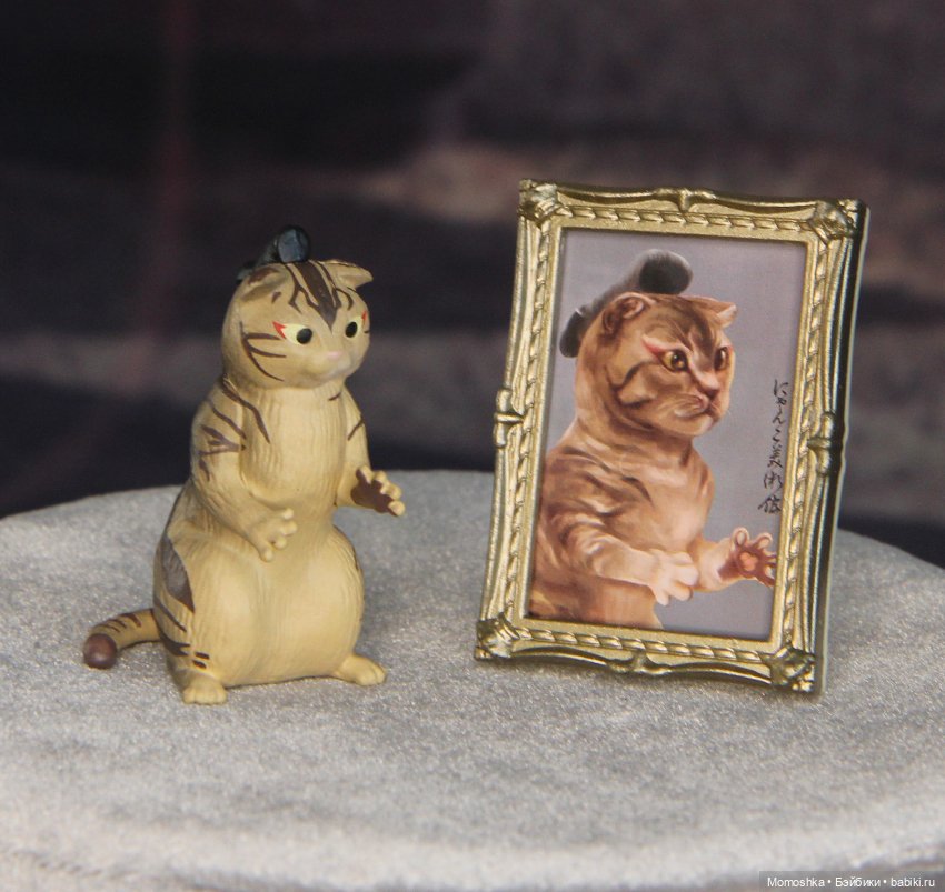 Кот самурай с портретом — Миниатюра для кукол (фото 5)