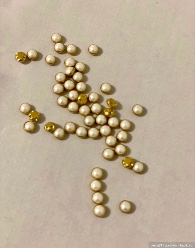 Пуговки «жемчужинка в золоте», 4мм