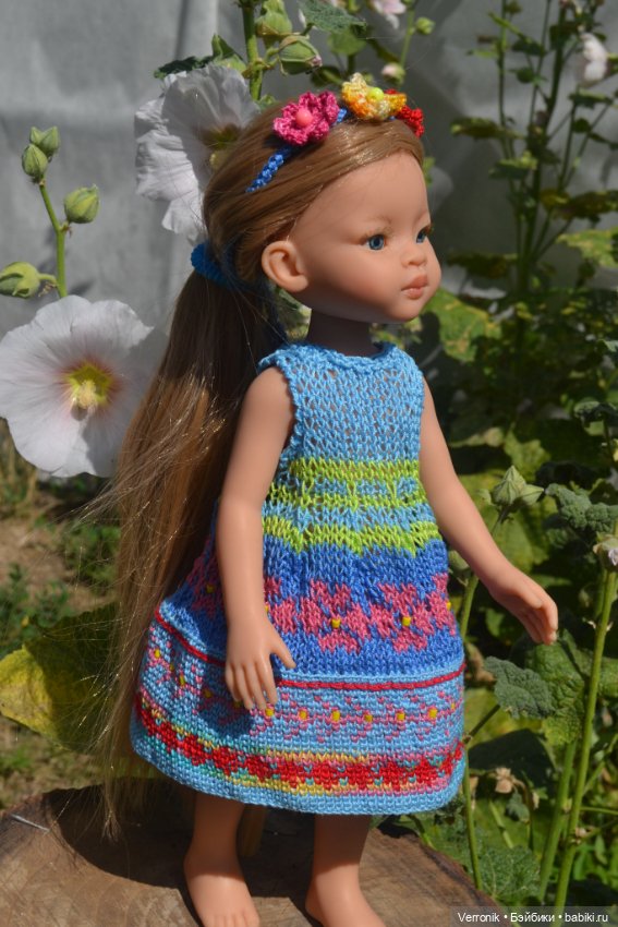 Платье и венок для волос для куклы Paola Reina "Июньское"