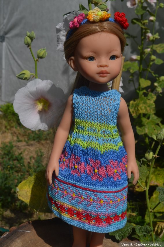 Платье и венок для волос для куклы Paola Reina "Июньское" (фото 2)