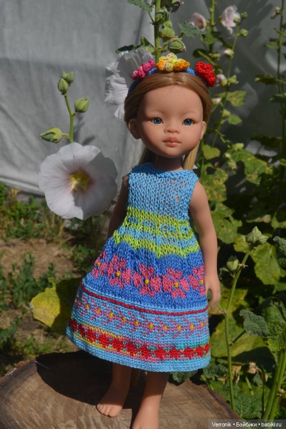 Платье и венок для волос для куклы Paola Reina "Июньское" (фото 5)