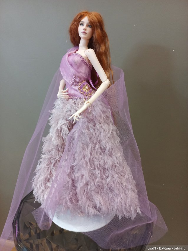 Платье и веер для худеньких авторок от 35 до 43 см