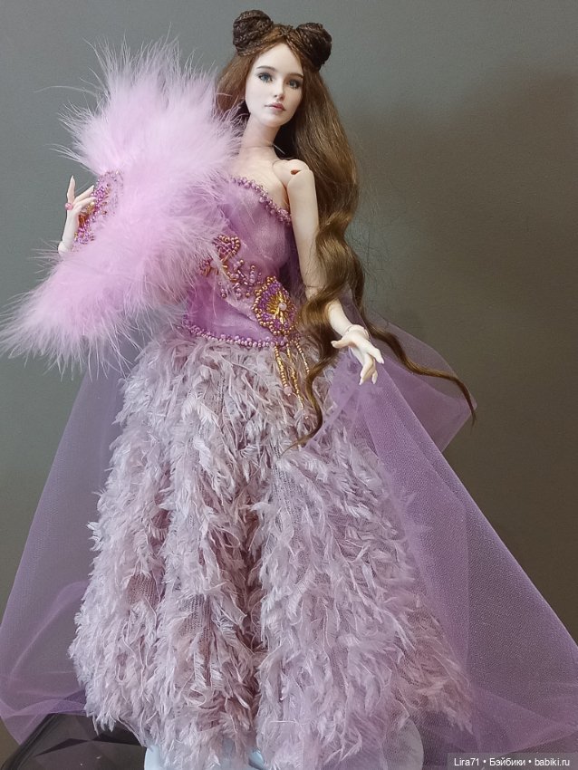 Платье и веер для худеньких авторок от 35 до 43 см