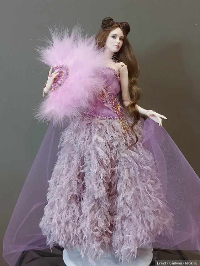 Платье и веер для худеньких авторок от 35 до 43 см