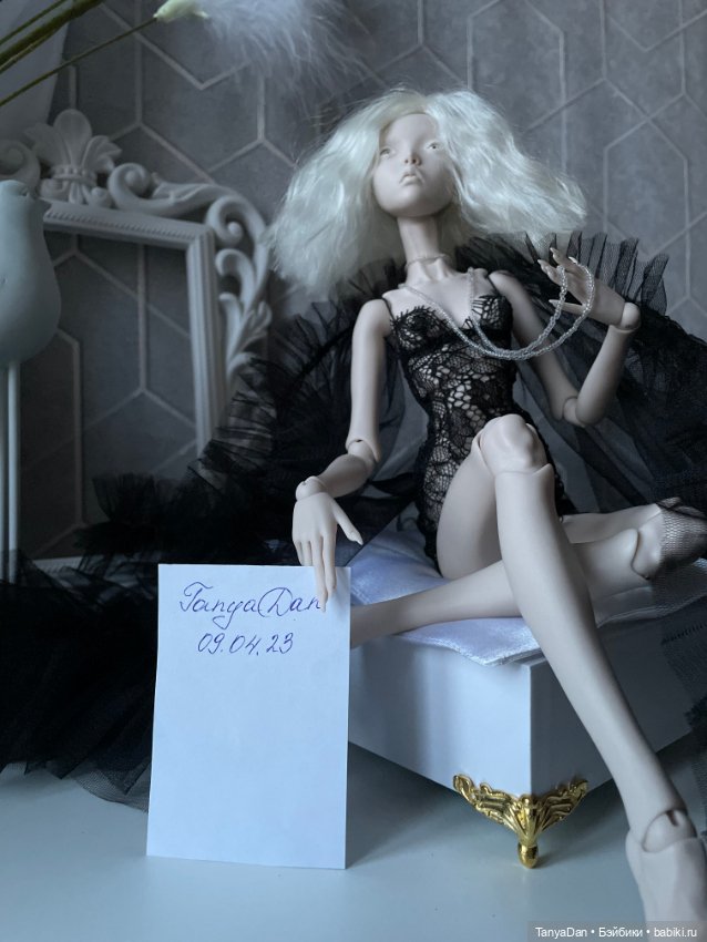 Пеньюар (черного цвета) для Joydolls, Chimera, Popovy Sisters, Tender Creation, Sugarbonedolls (фото 8)