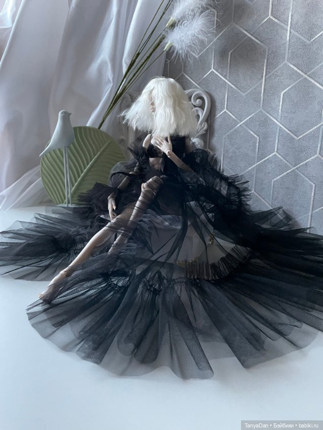 Пеньюар (черного цвета) для Joydolls, Chimera, Popovy Sisters, Tender Creation, Sugarbonedolls (фото 4)