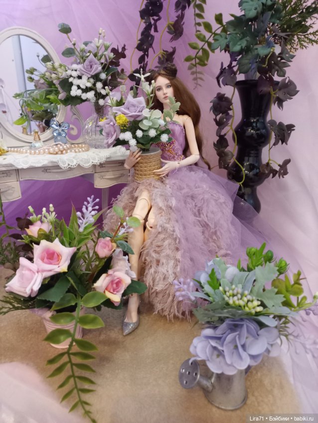 Букетик в металлической леечке для интерьера (фото 6)