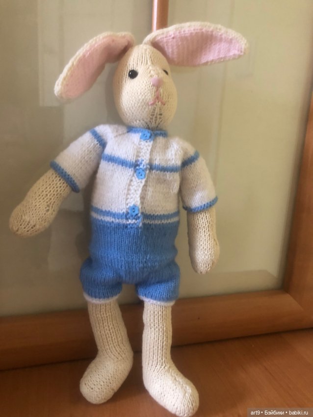 Заяц вязаный — Авторские игрушки (фото 6)