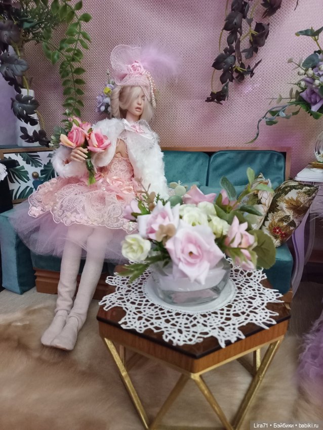 Цветочная композиция в стеклянной вазе (фото 8)