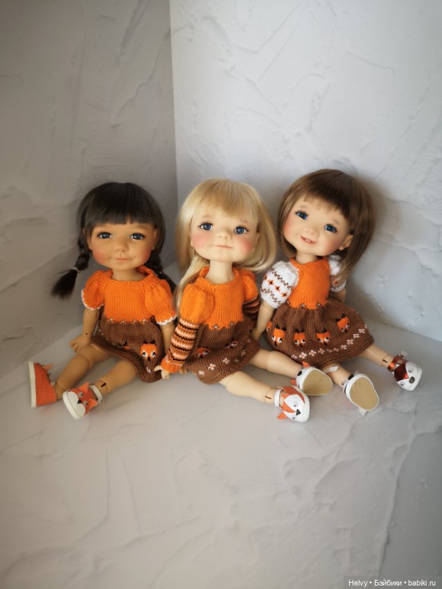 Платья с лисичками для кукол Meadowdolls 28 см (фото 5)