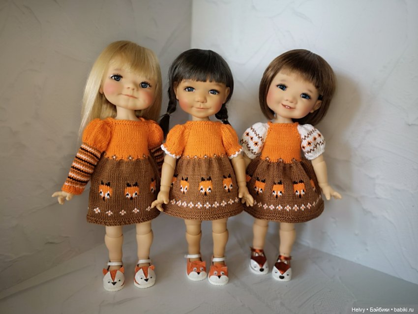 Платья с лисичками для кукол Meadowdolls 28 см (фото 9)