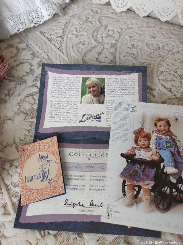 Коллекционная кукла IRMCHEN Brigitte Leman Zapf Германия (фото 5)