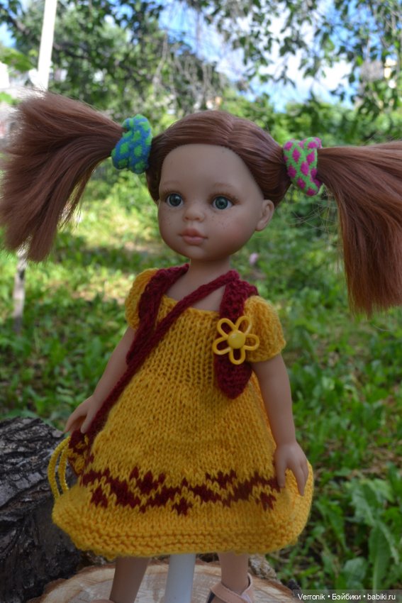 Платье, жилет, сумка для куклы Paola Reina "Аришка " (фото 2)