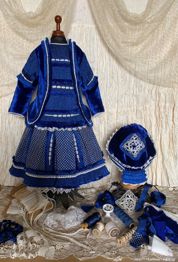 Комплект одежды для антикварной куклы (фото 8)