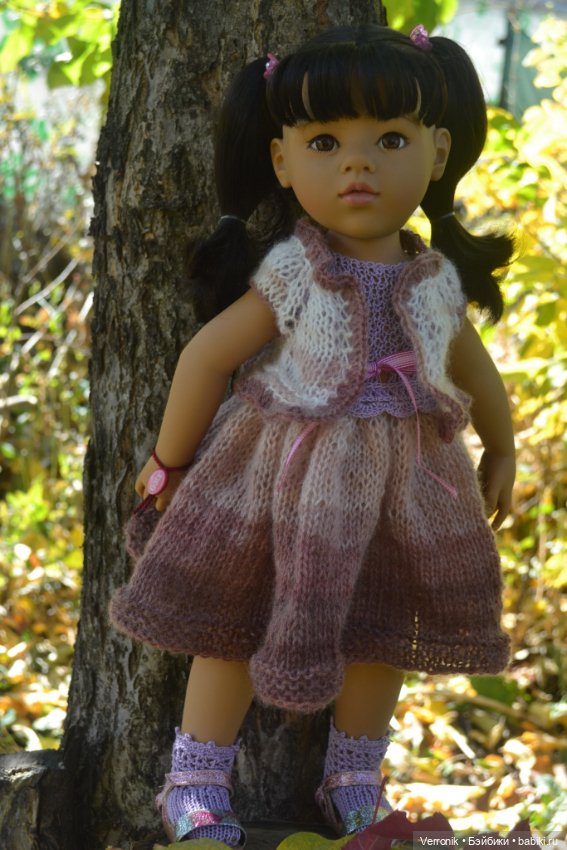 Платье, болеро и носочки для куклы Gotz. Для куклы 45-50 см