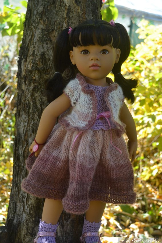 Платье, болеро и носочки для куклы Gotz. Для куклы 45-50 см (фото 4)