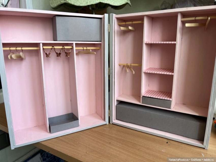 Заготовка кукольный Книжный шкаф (сервант) №1187, фанера 10х5х16 см