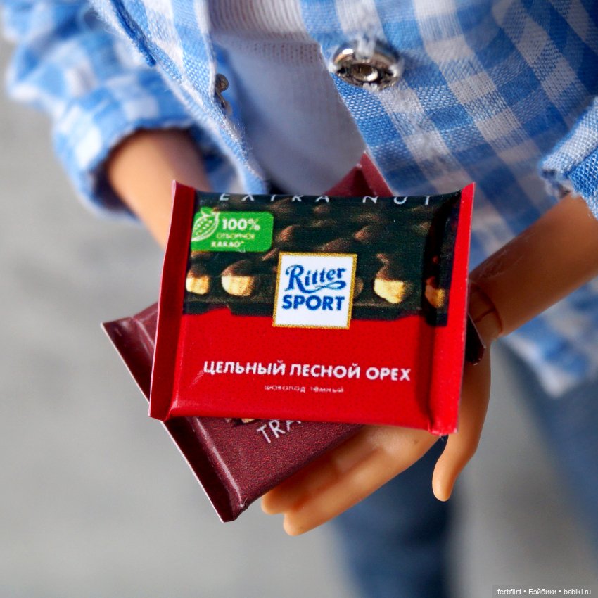 Шоколадки "Ritter sport" в масштабе 1:6 (фото 4)