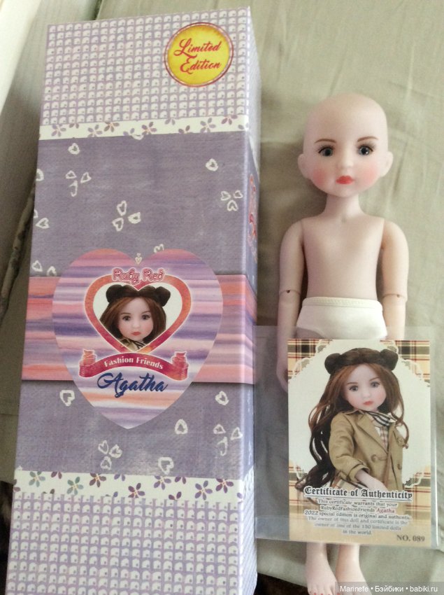 Кукла Агата нюд ( без одежды,с париком Маник)от Ruby Red/Руби Ред) лимитированный выпуск150 штук (фото 6)