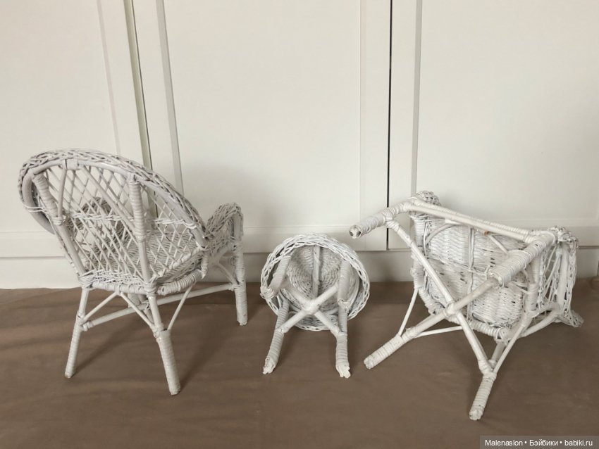 Плетеная мебель для больших кукол и медведей (фото 3)