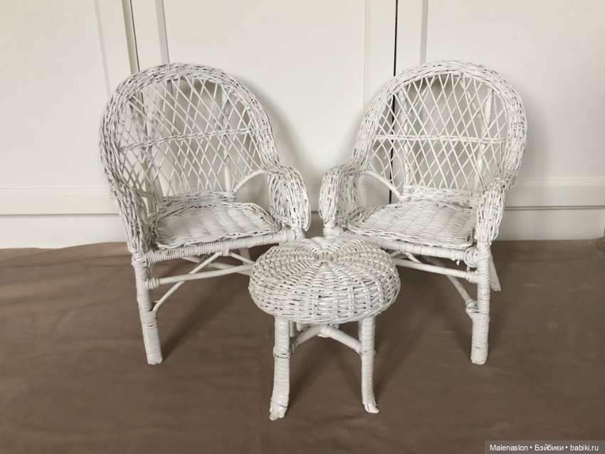 Плетеная мебель для больших кукол и медведей (фото 5)