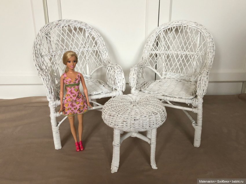 Плетеная мебель для больших кукол и медведей (фото 4)