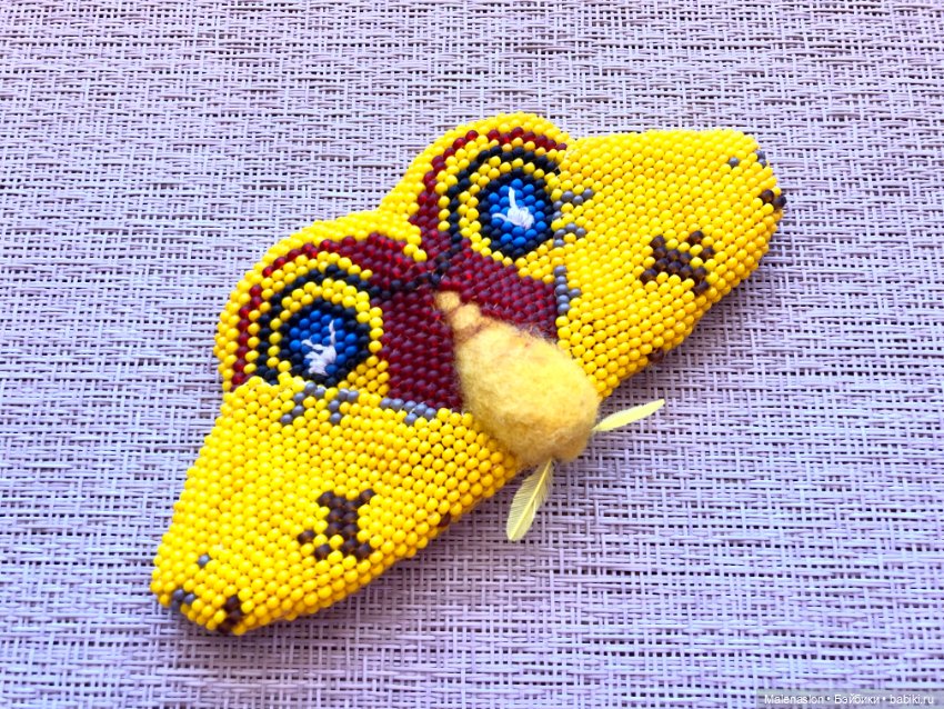 Брошь из бисера «Мотылек» (фото 2)