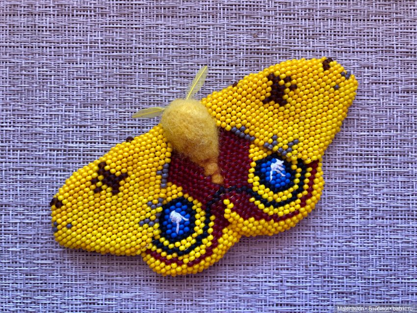 Брошь из бисера «Мотылек» (фото 3)