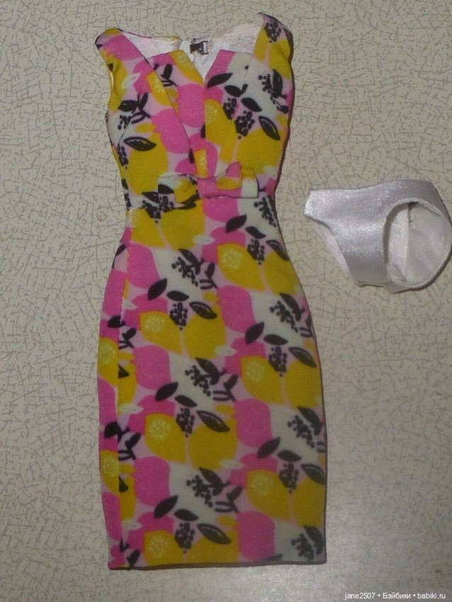 Poppy Parker Pink Lemonade - частичный аутфит новый - платье (фото 2)