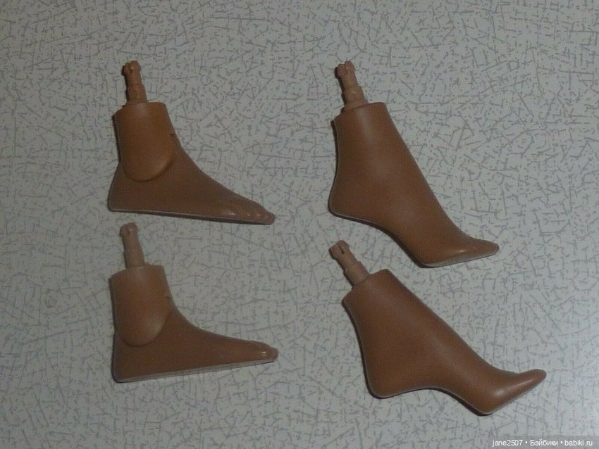 Каблучные и плоские стопы для Tonner dolls (2 пары), Honey skintone (фото 2)