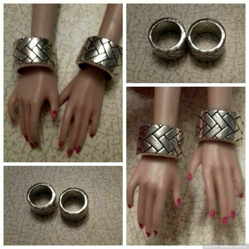 Украшения для Fashion royalty, Nu Face, Poppy Parker - браслеты металлические 14 шт (2 цвета) (фото 2)