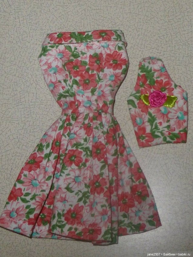 OOAK Handmade аутфит (платье и сумка) для Barbie, Fashion royalty, East 59, кукол 12 дюймов