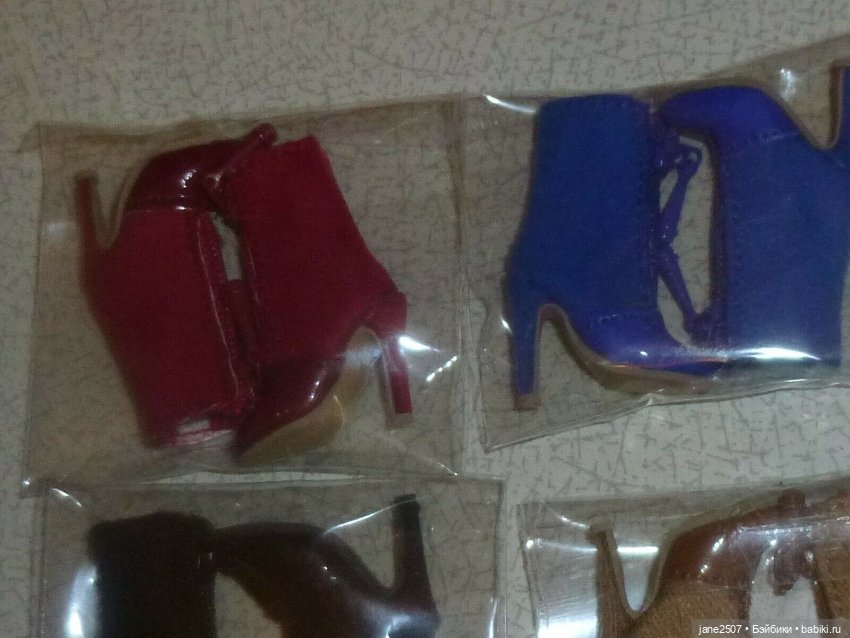 Набор обуви на молнии Handmade для Fashion royalty, Nu Face, Barbie, кукол 12 дюймов - 6 цветов (фото 3)