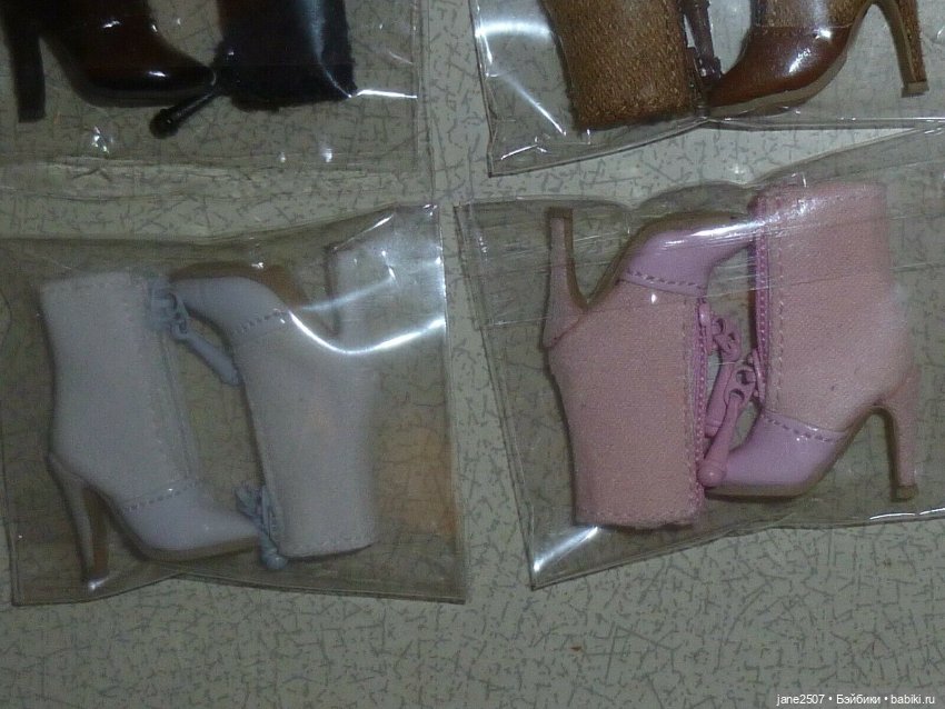 Набор обуви на молнии Handmade для Fashion royalty, Nu Face, Barbie, кукол 12 дюймов - 6 цветов (фото 5)