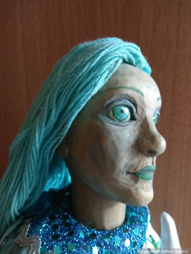 Деревянная русалка — Авторские куклы (фото 6)