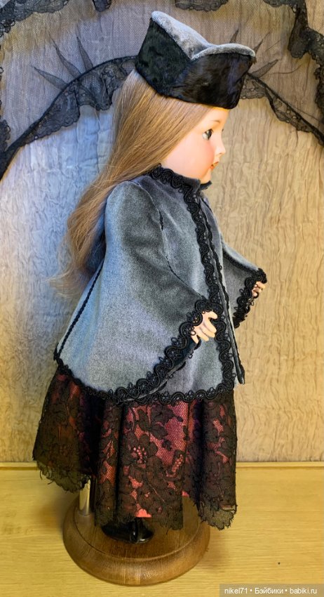 Пальто и шляпка для антикварной куклы (фото 4)